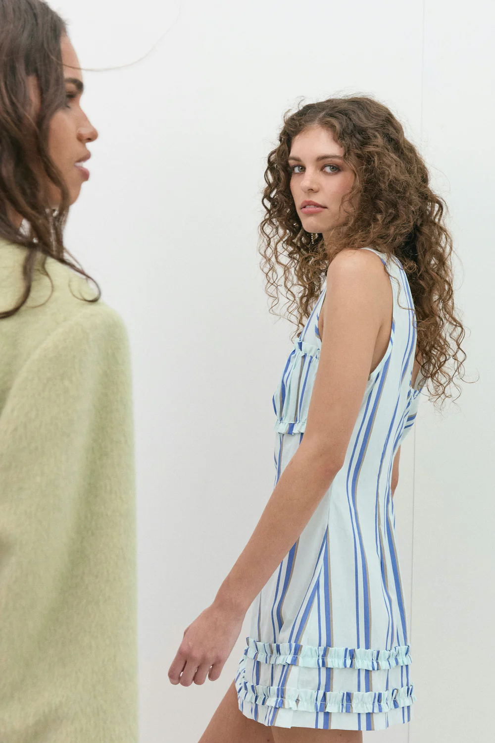 Luisa Mini Dress Blue Stripe - Image 3