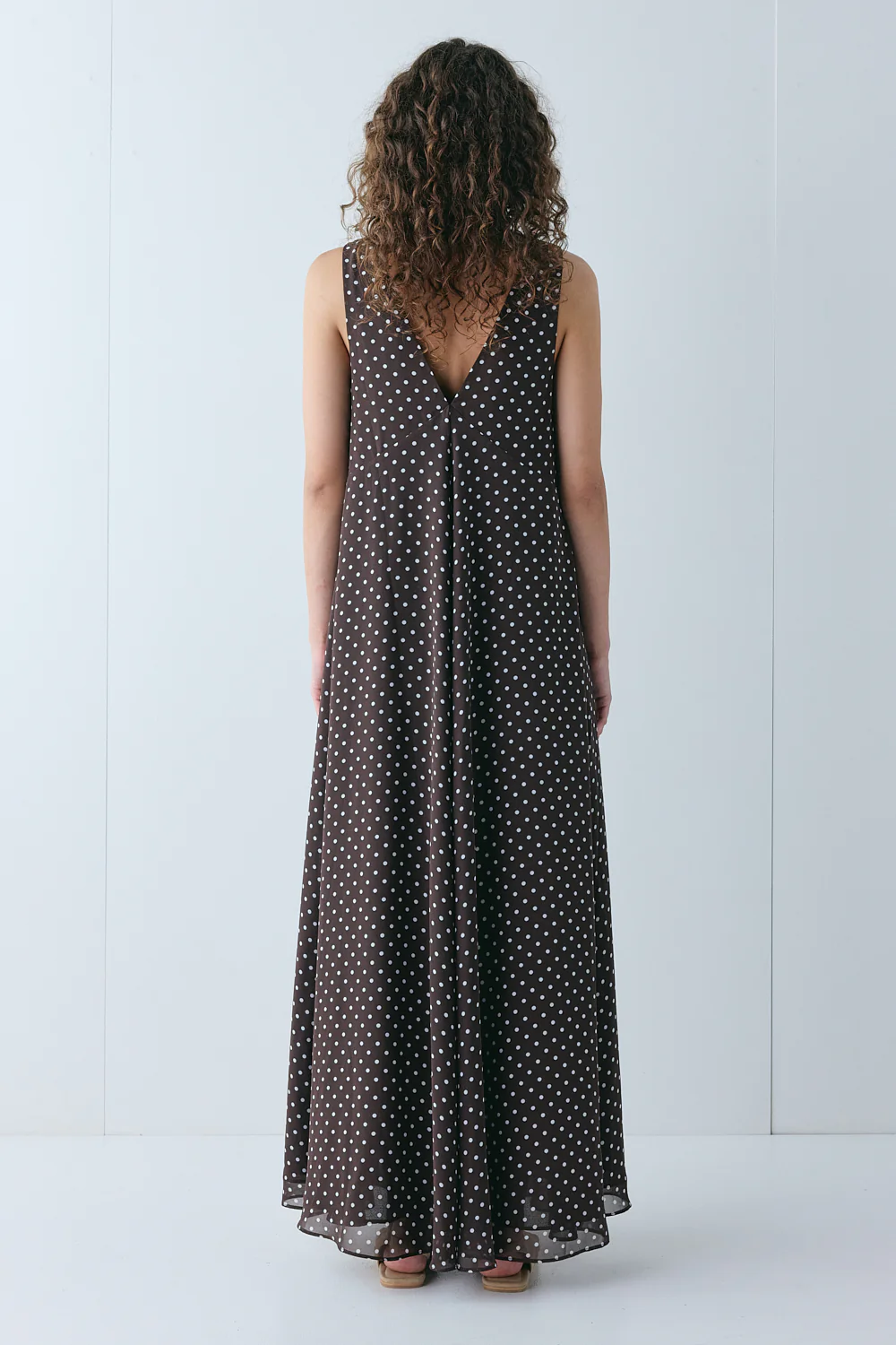 Maeve Maxi Dress Chocolate Polka Dot - Image 6