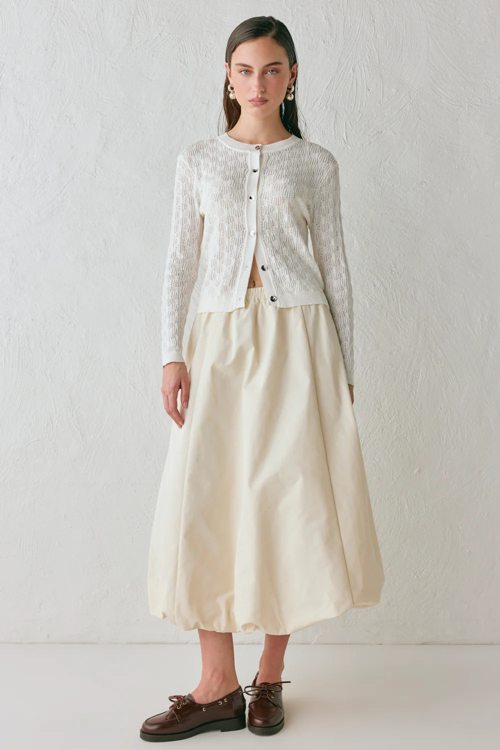 Malani Knit Cardigan White - Image 4