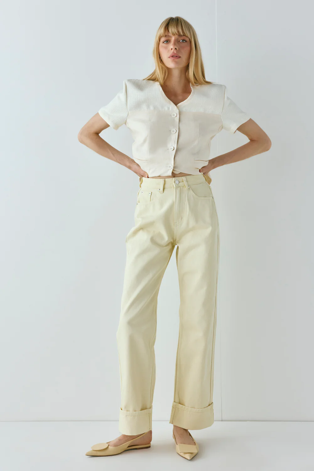 Manon Mid Rise Denim Jeans Butter - Image 5