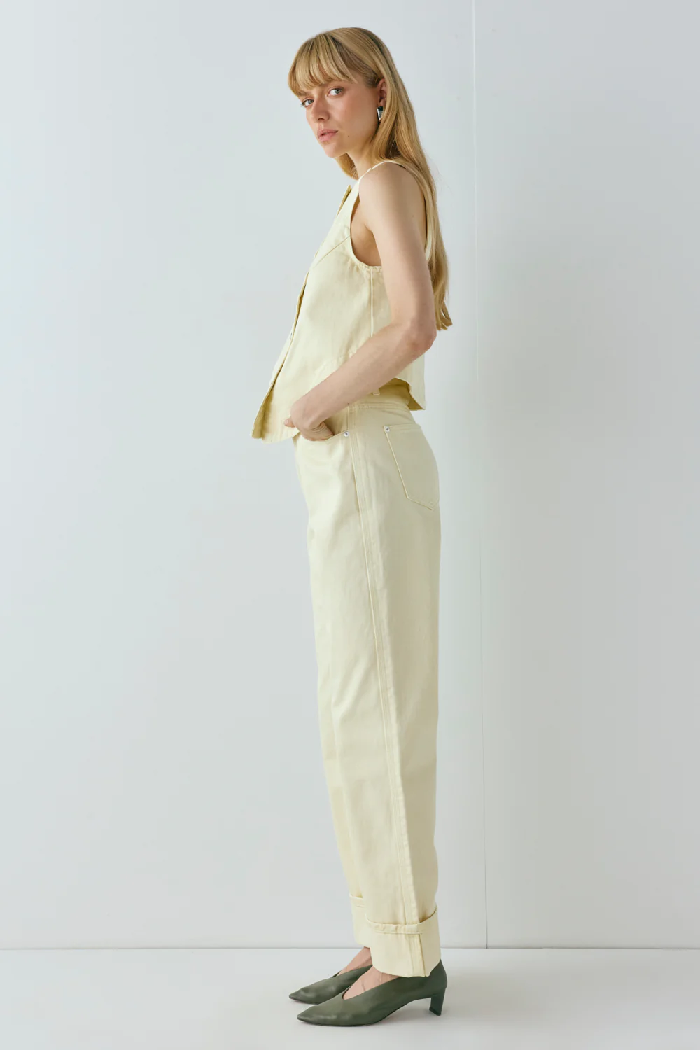 Manon Mid Rise Denim Jeans Butter - Image 8