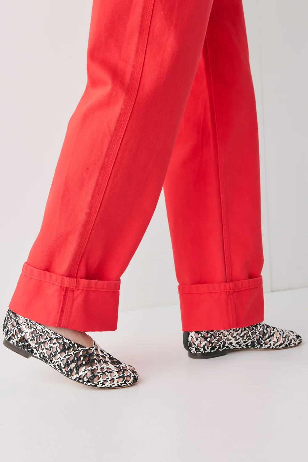Manon Mid Rise Denim Jeans Red - Image 5