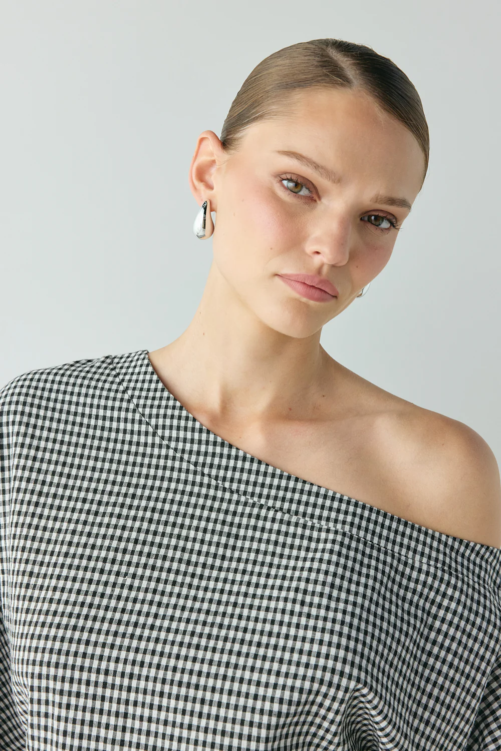 Mara Mini Dress Black Check - Image 3