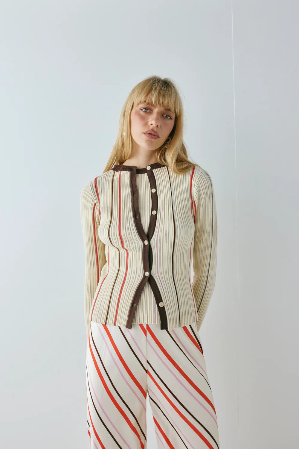 Margaux Knit Cardigan Stripe - Image 4