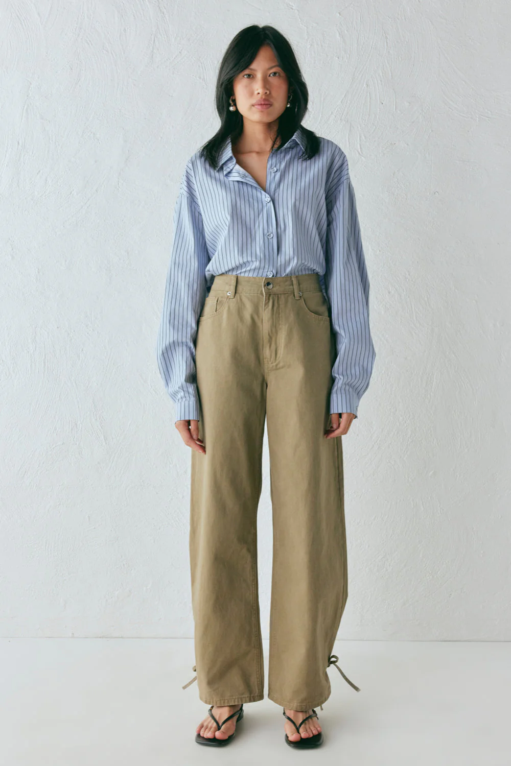 Marnie High Rise Denim Jeans Khaki - Image 3