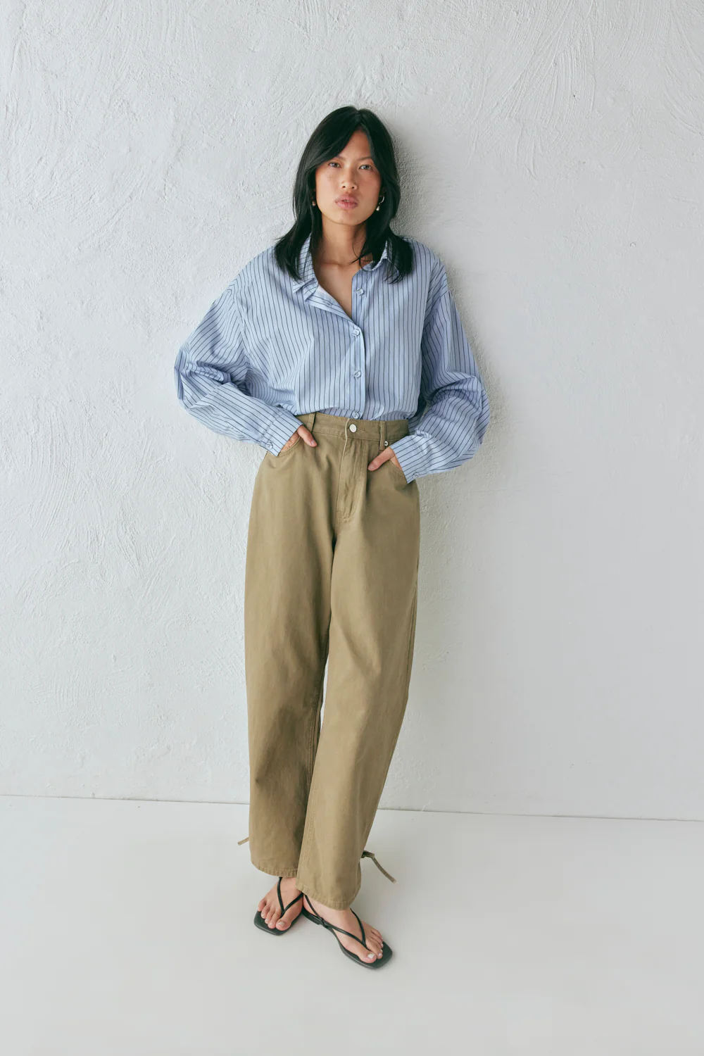 Marnie High Rise Denim Jeans Khaki - Image 7