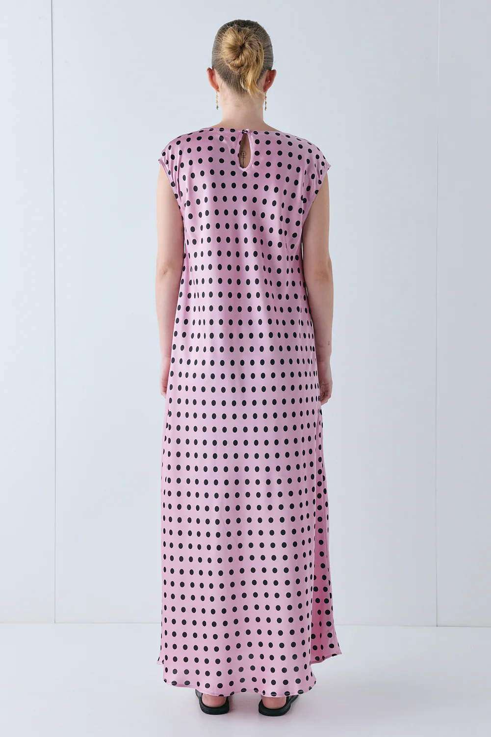Martina Satin Maxi Dress Polka Dot - Image 8