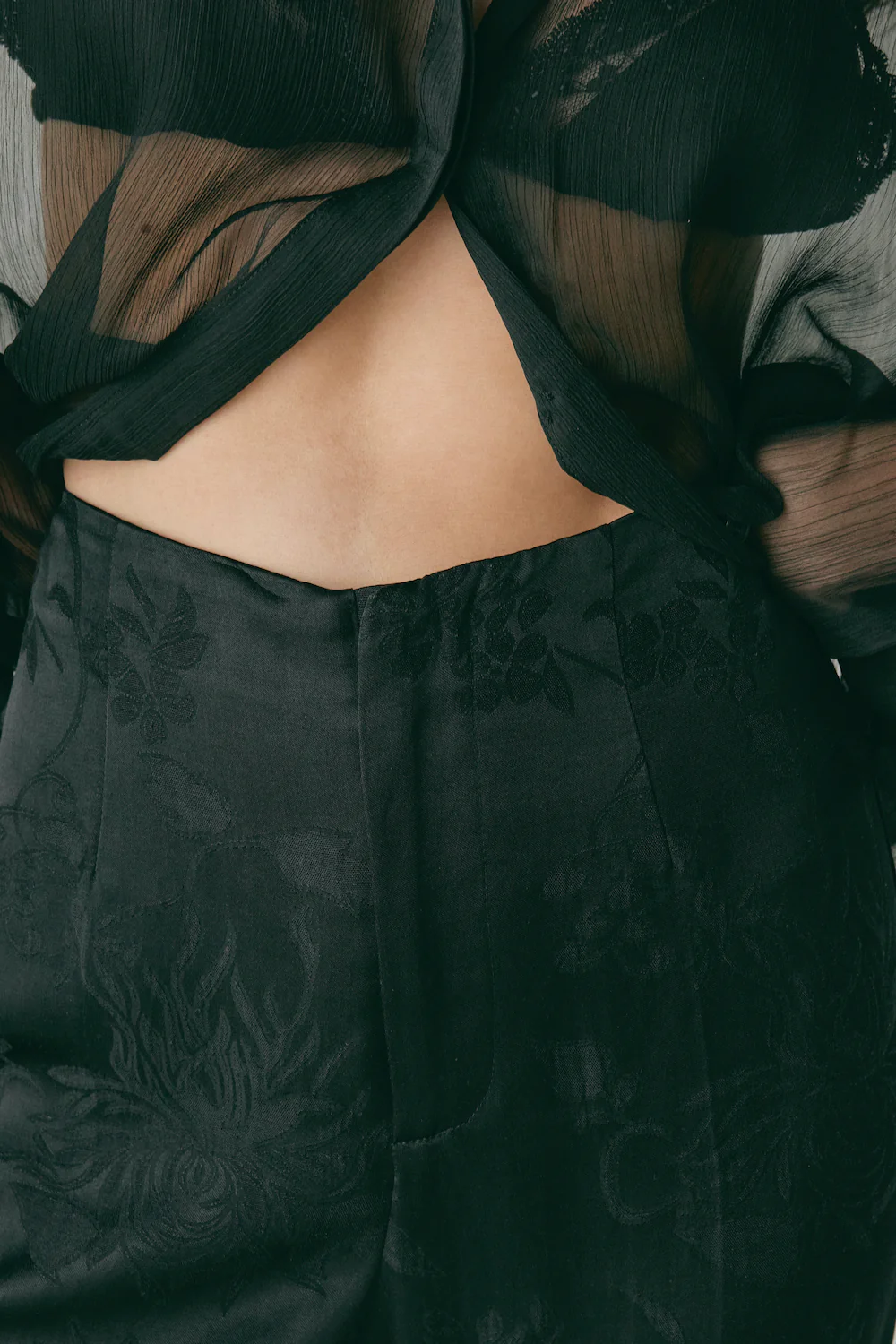 Matise Jacquard Flare Pants Black - Image 4