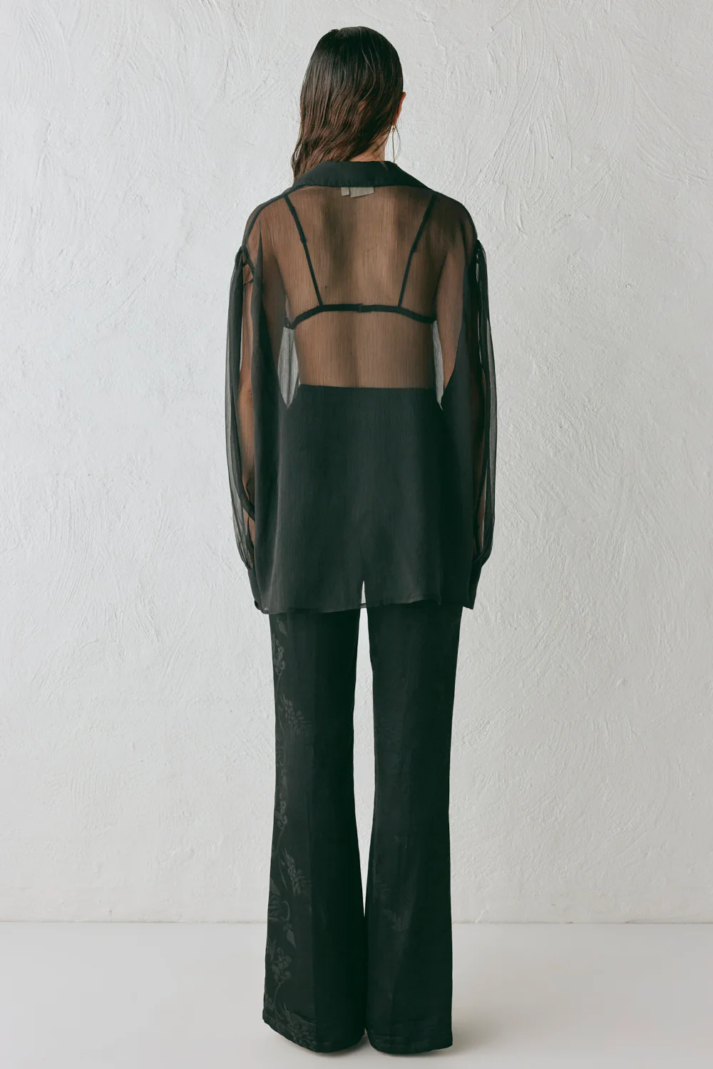 Matise Jacquard Flare Pants Black - Image 9
