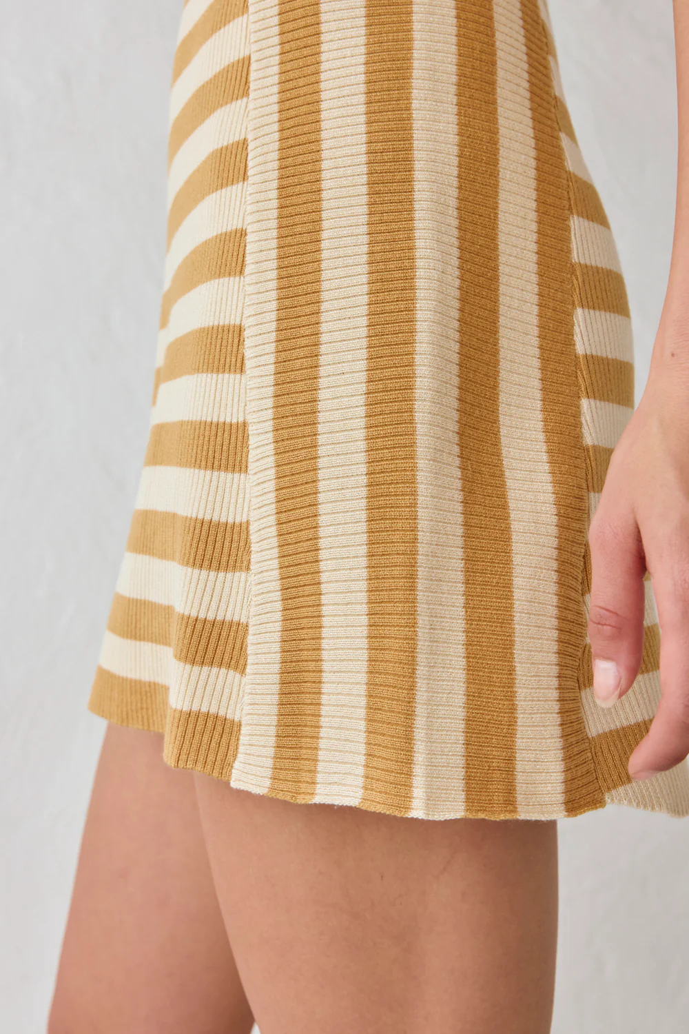 Meet Me In Capri Knit Mini Dress Tan - Image 3