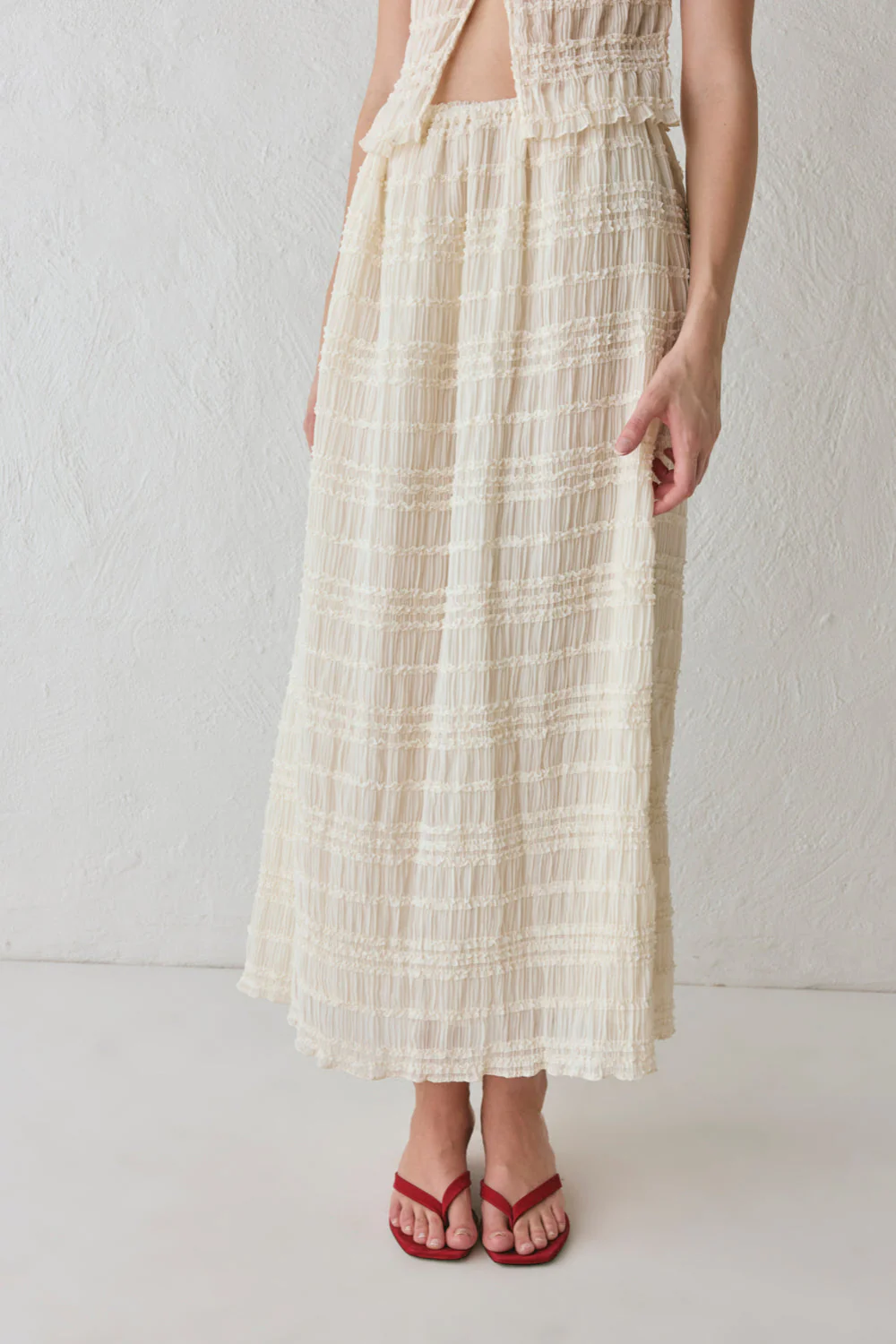 Mia Midi Skirt Cream - Image 2