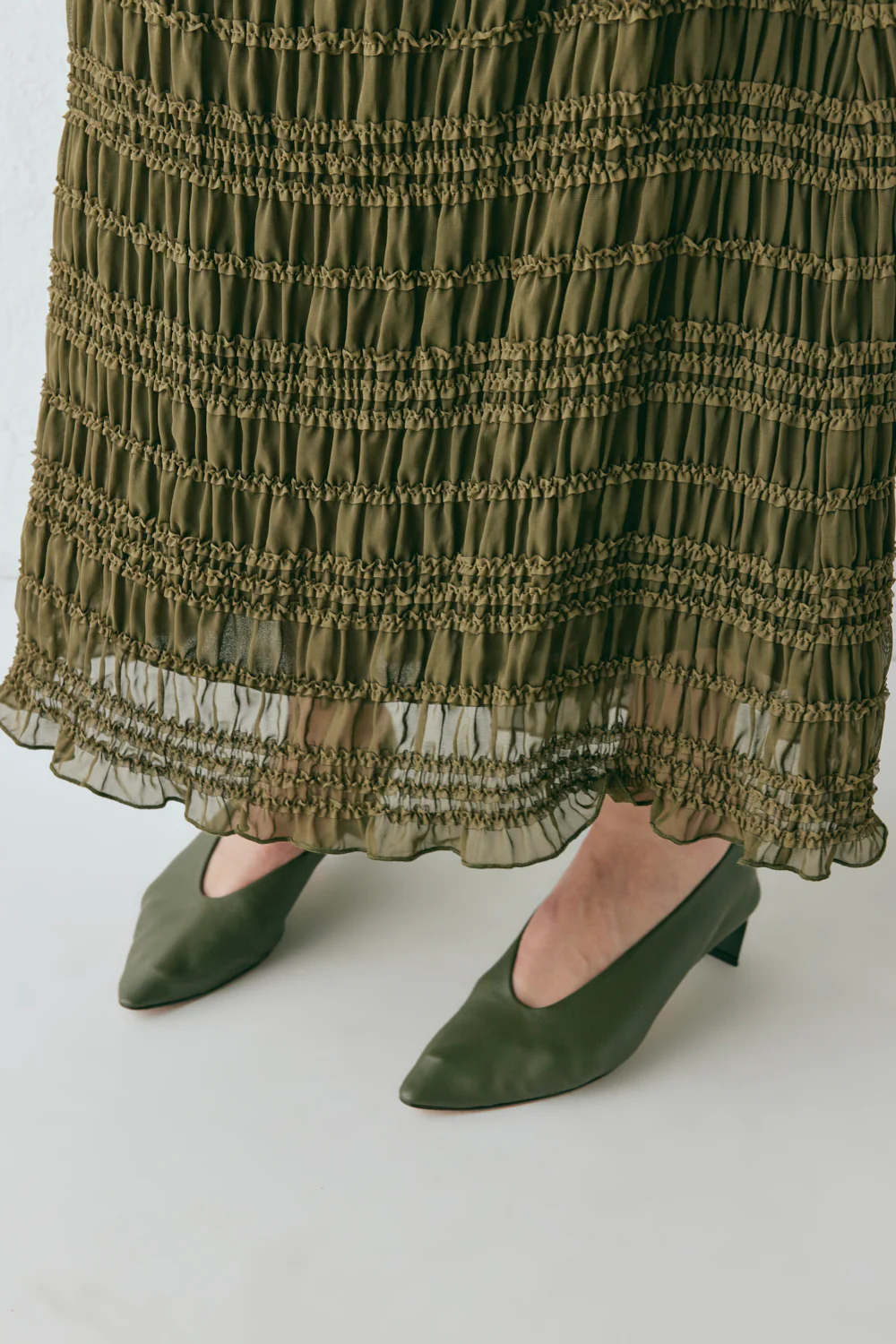 Mia Midi Skirt Khaki - Image 4