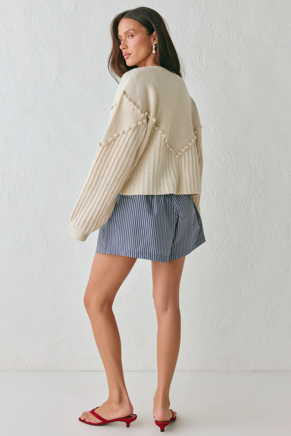 Miji Knit Cardigan Cream - Image 8