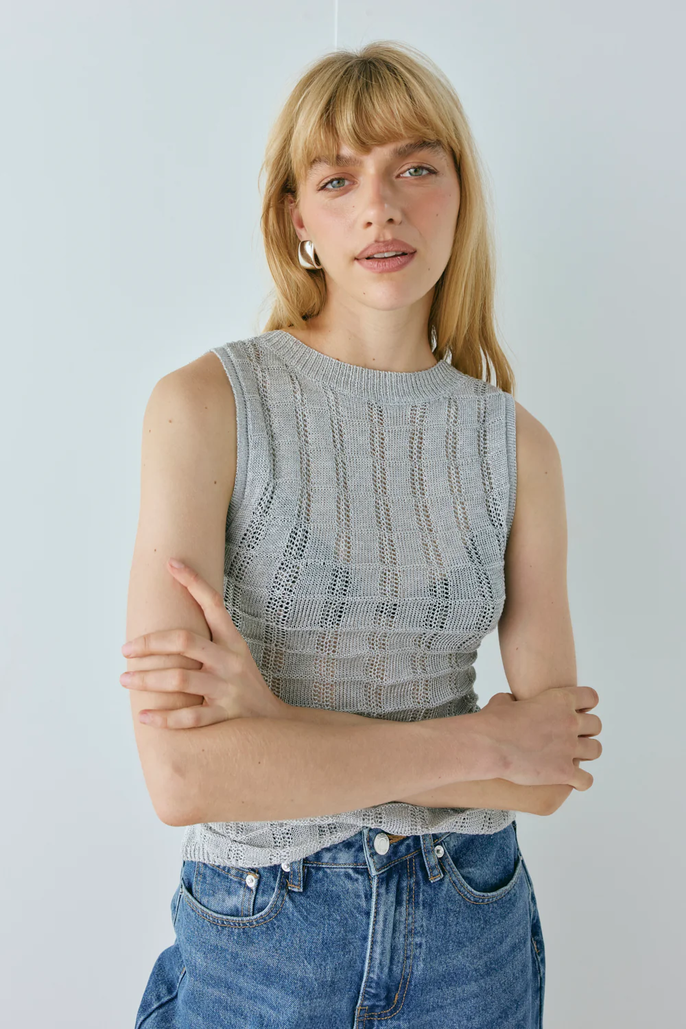 Mika Knit Top Silver - Image 8
