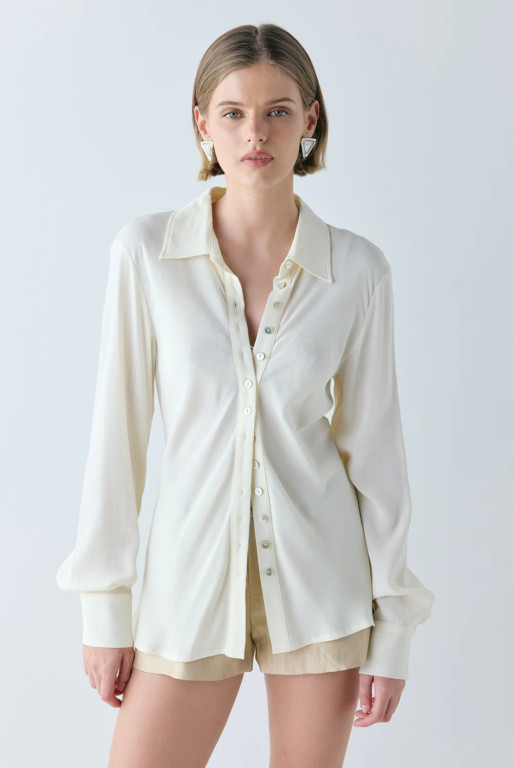 Mila Bias Shirt Cream - Image 2