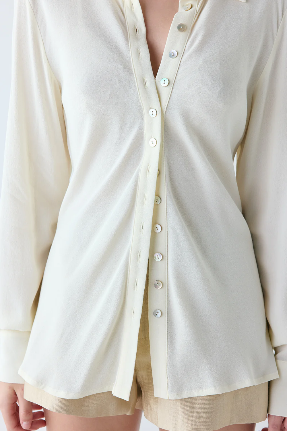 Mila Bias Shirt Cream - Image 5