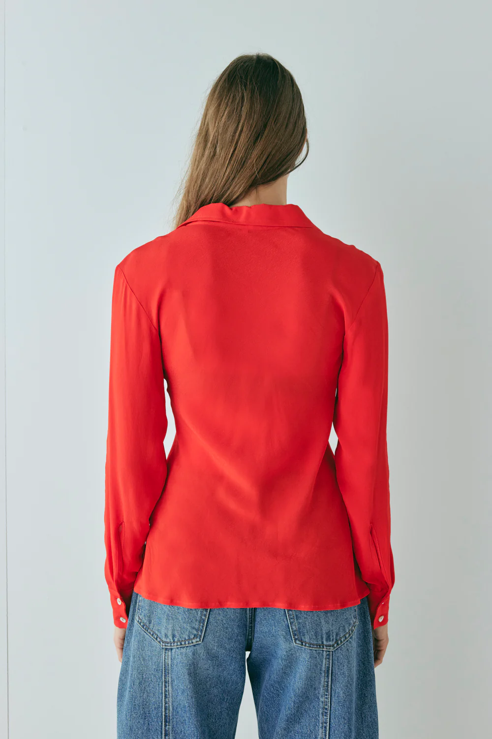 Mila Bias Shirt Red - Image 8