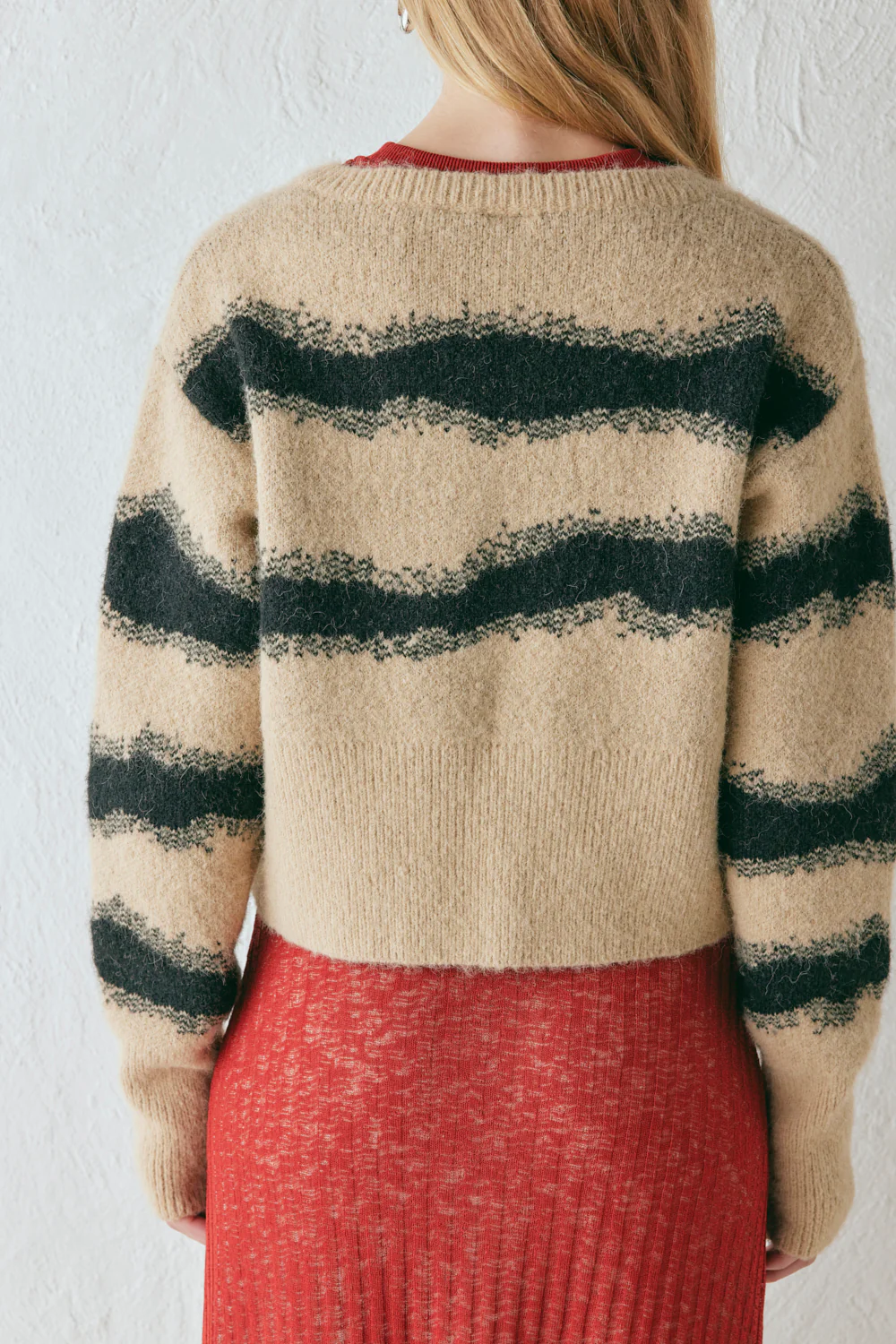 Minnie Knit Cardigan Latte - Image 10