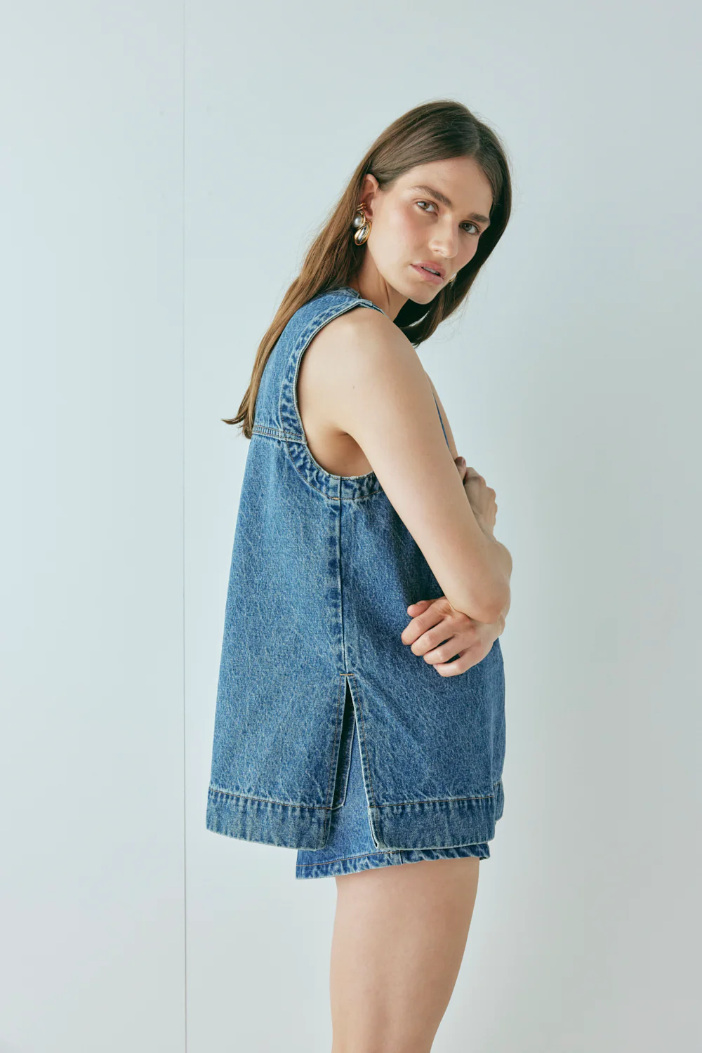 Muni Denim Tunic Top Blue - Image 4