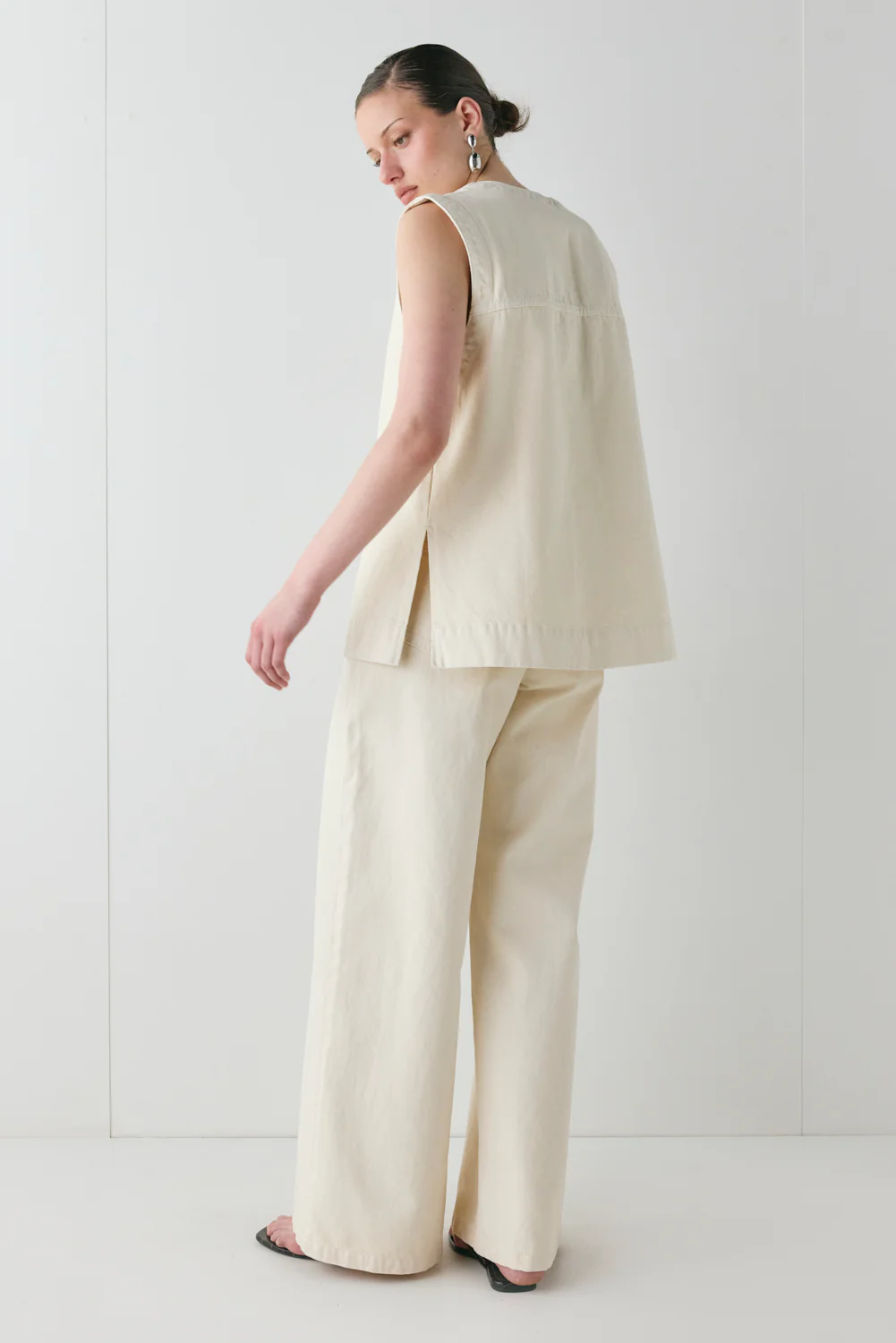 Muni Denim Tunic Top Cream - Image 6