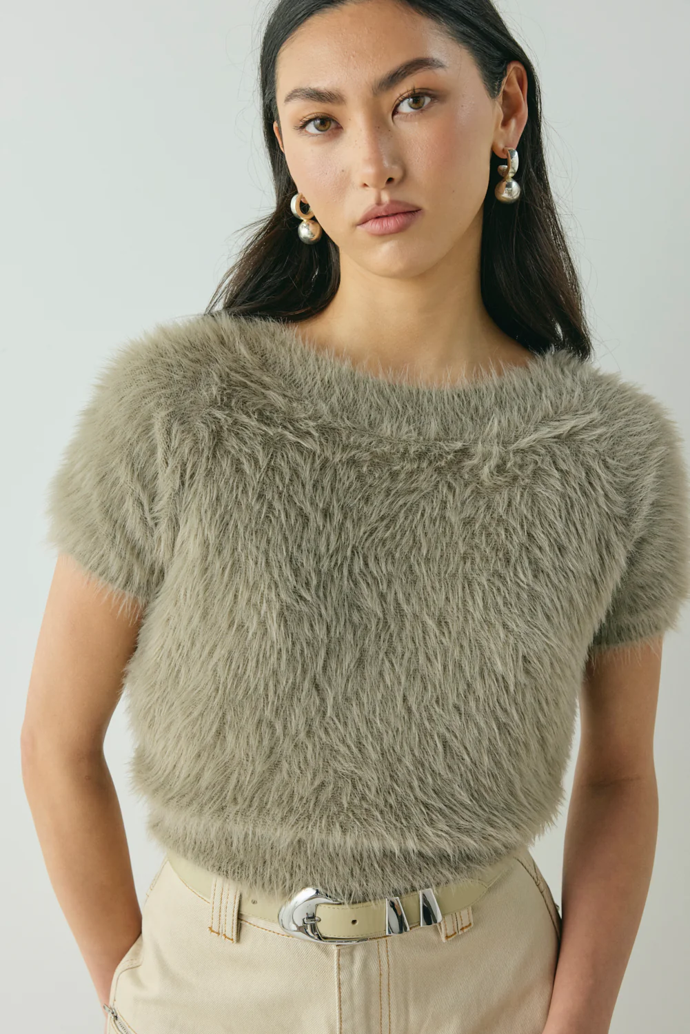 Nadine Knit Top Smoke