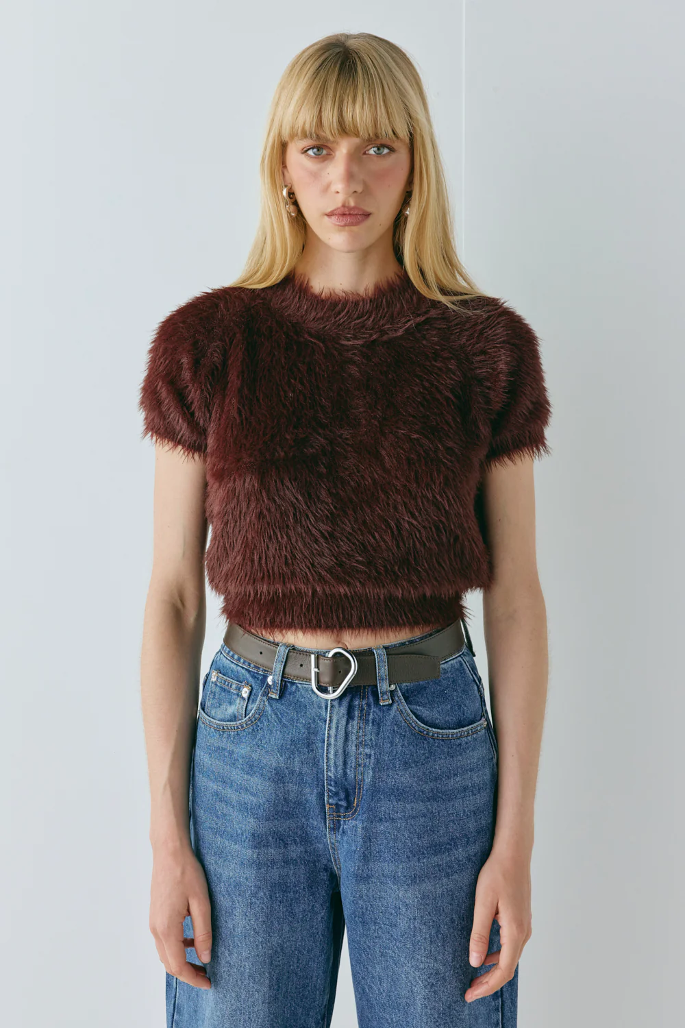 Nadine Knit Top Wine - Image 2