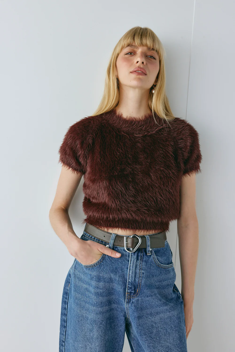 Nadine Knit Top Wine - Image 4