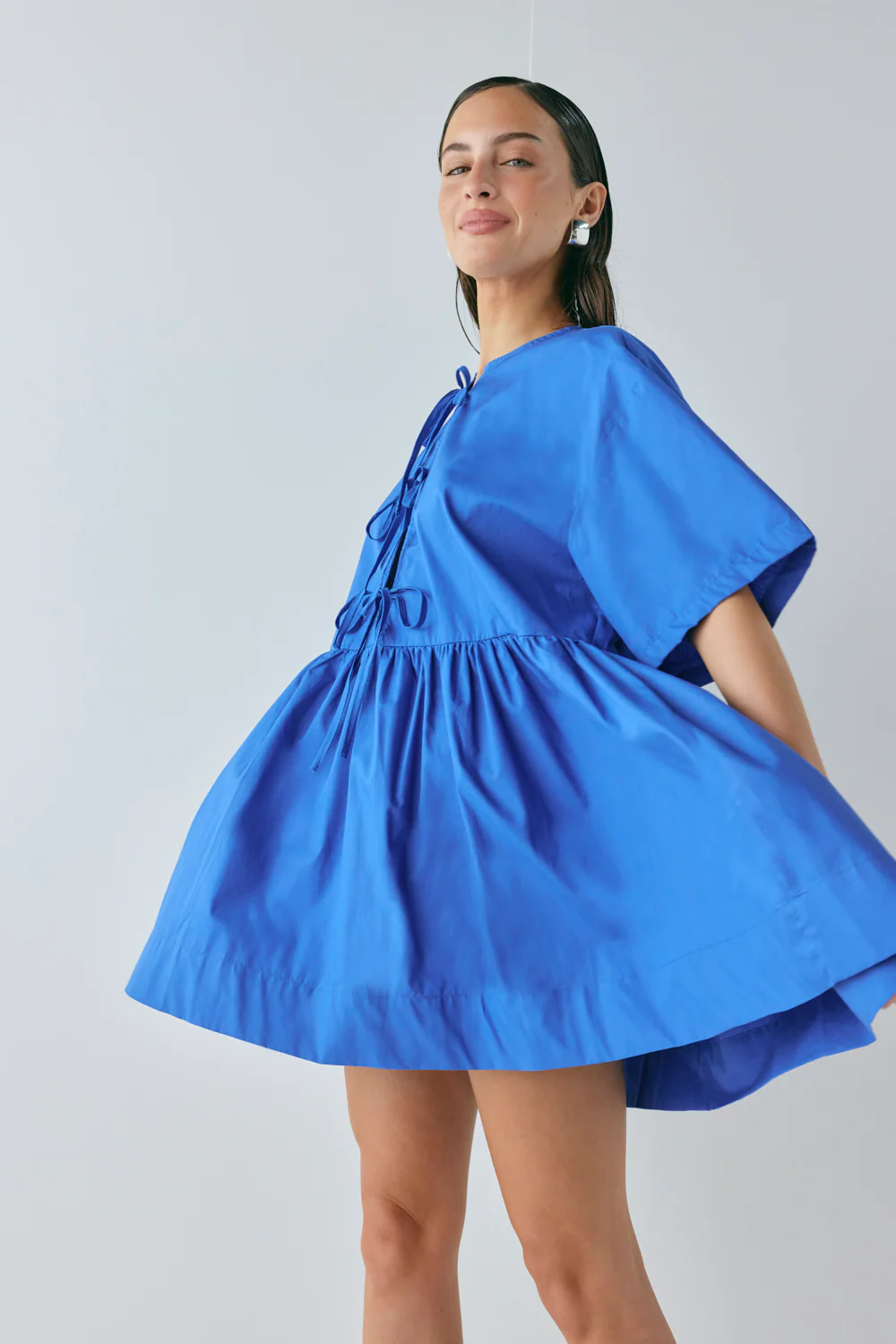 Naomi Smock Mini Dress Cobalt - Image 2