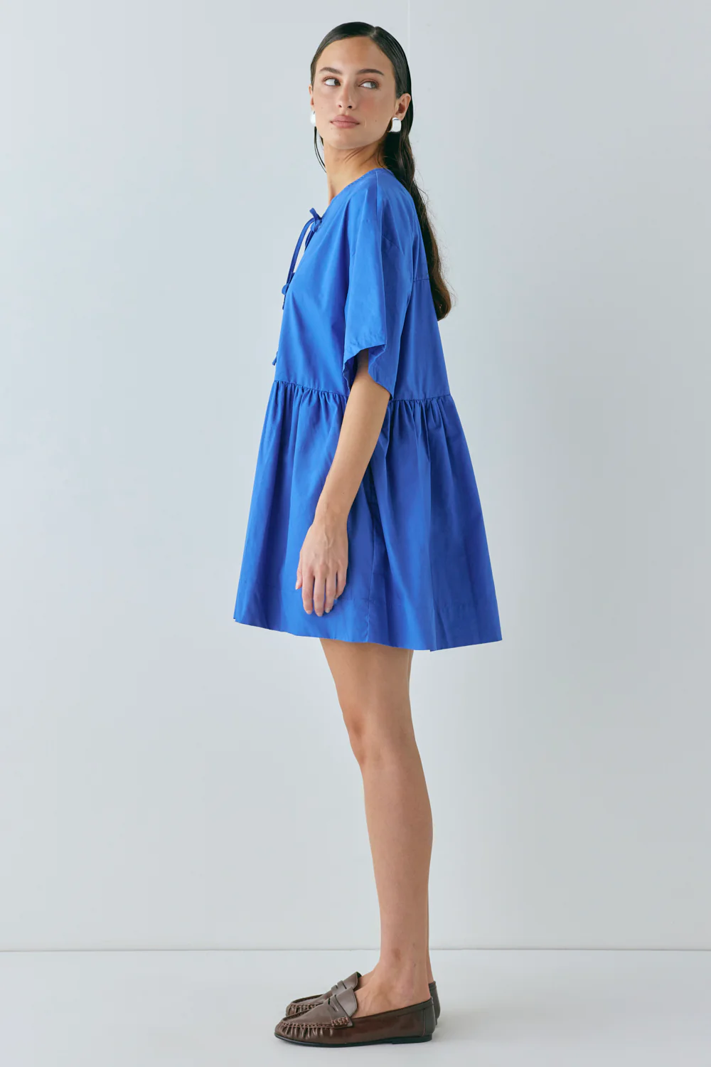 Naomi Smock Mini Dress Cobalt - Image 4