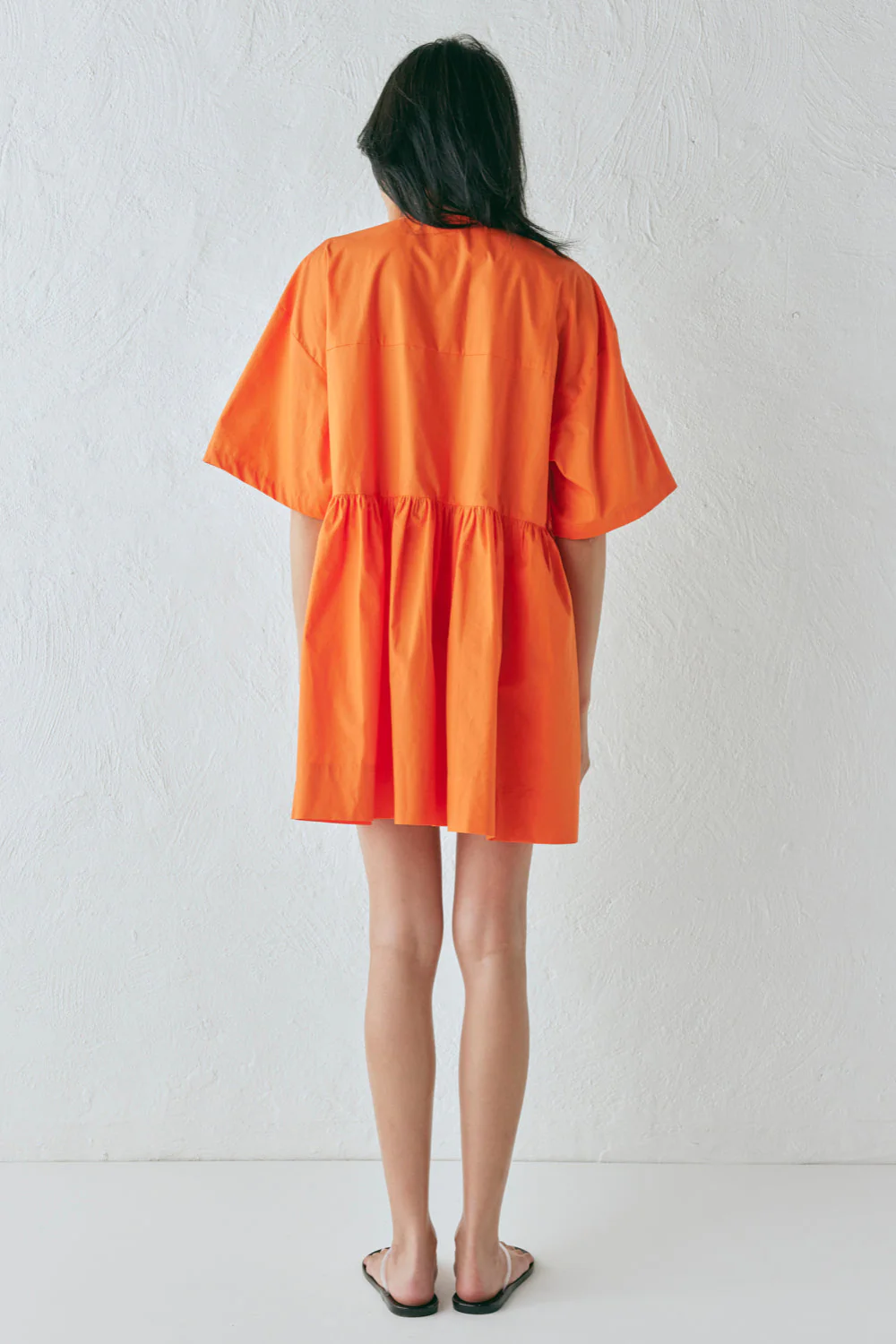 Naomi Smock Mini Dress Tangerine - Image 8