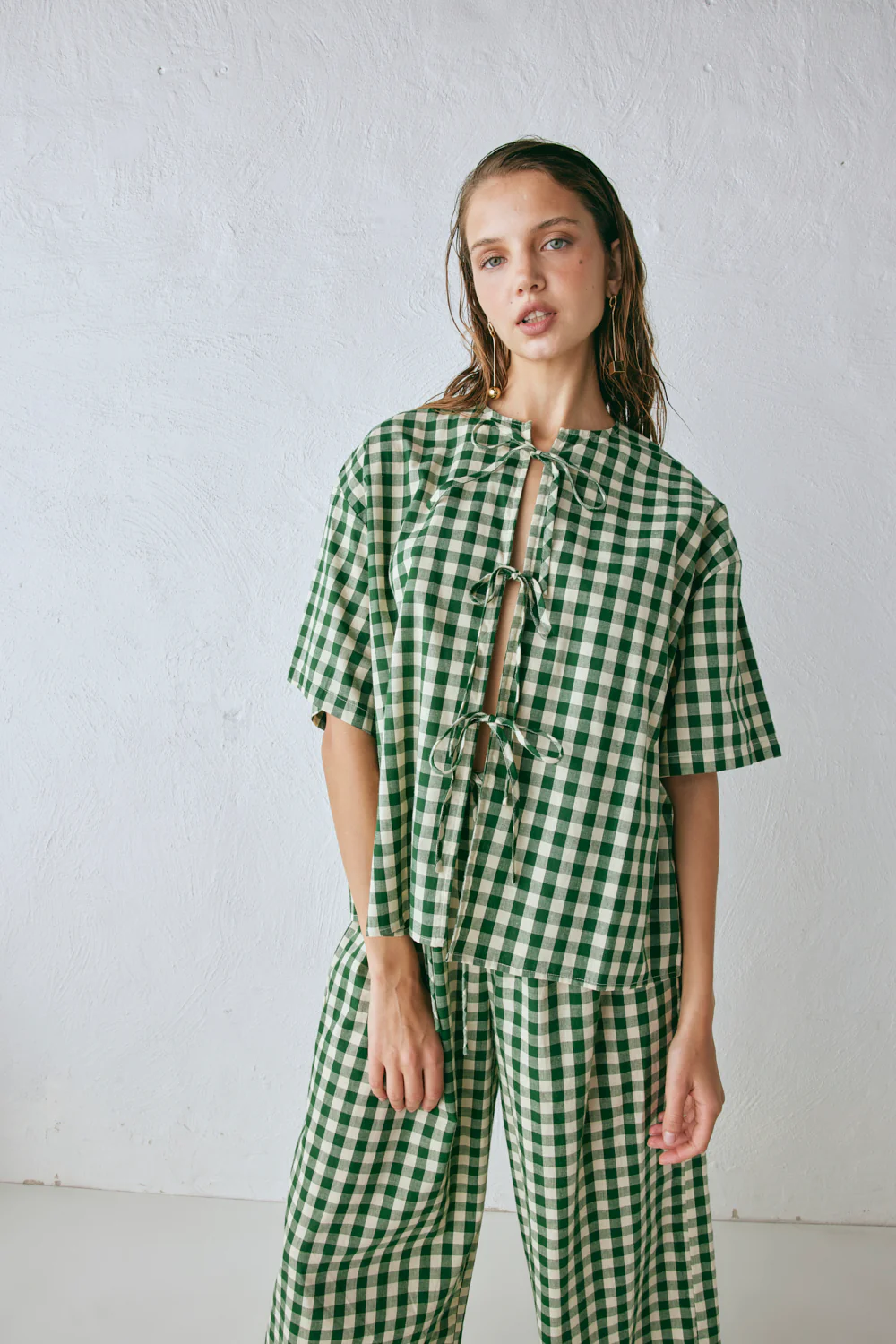 Naomi Smock Top Green Check - Image 3