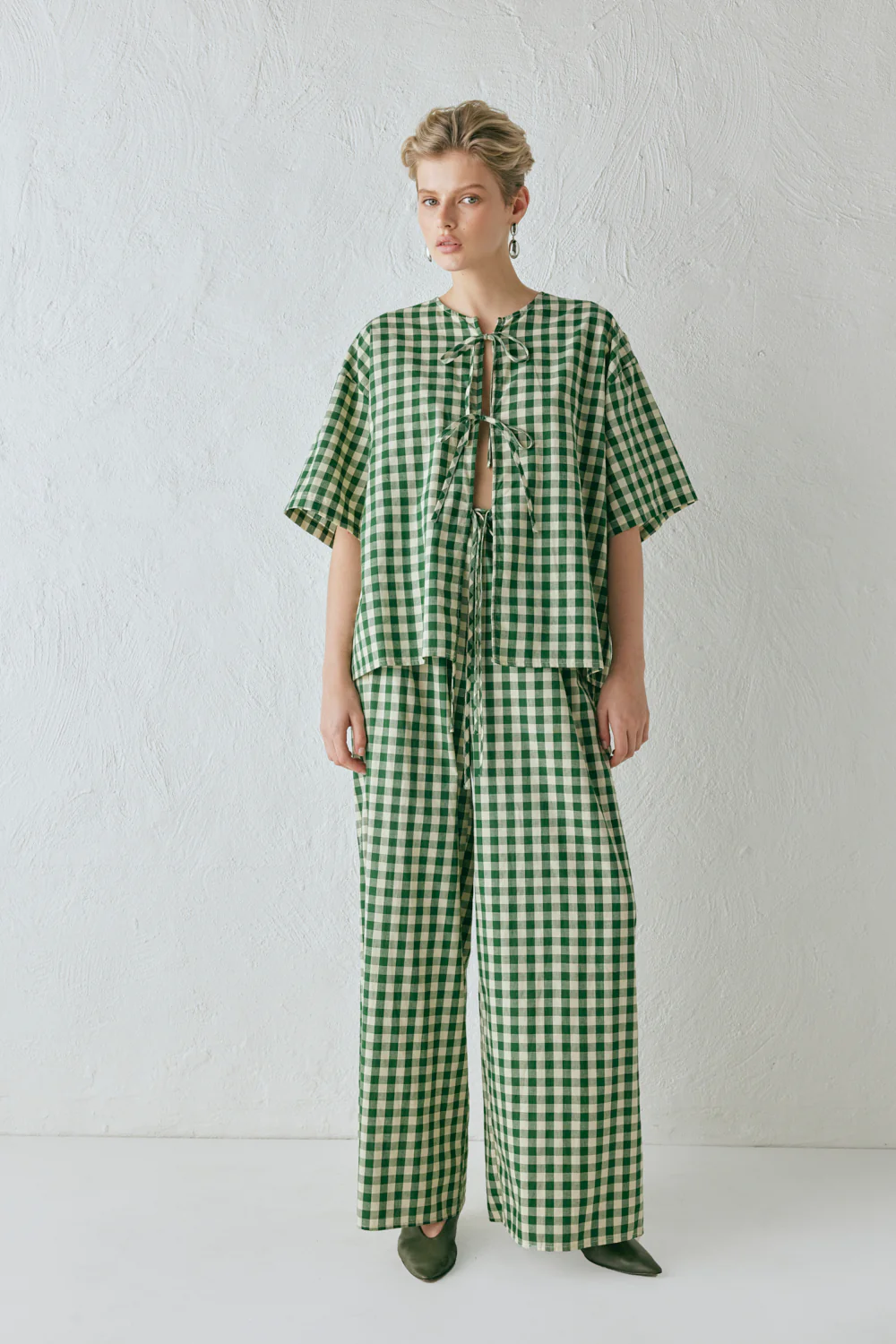 Naomi Smock Top Green Check - Image 9