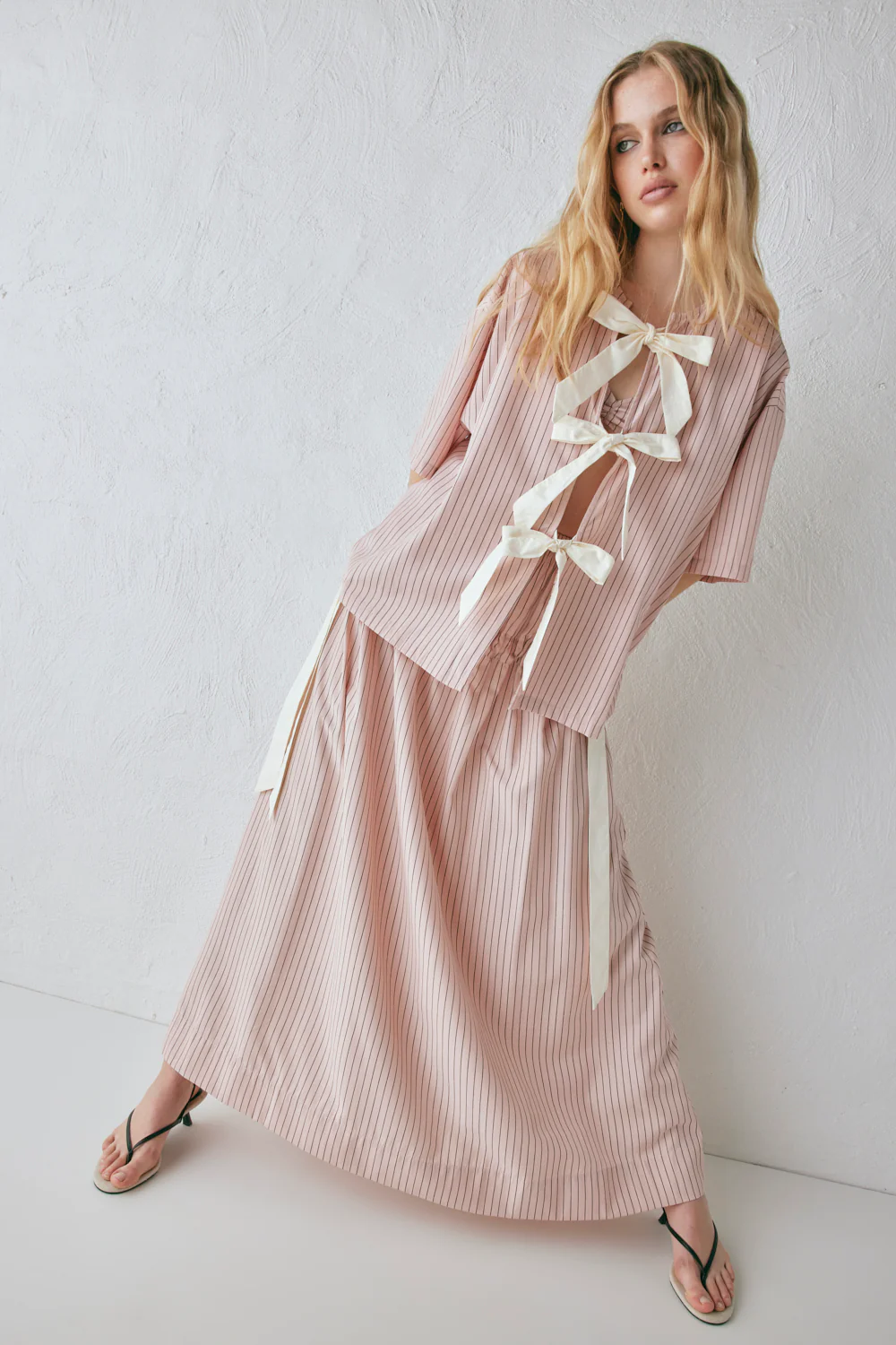Naomi Smock Top Pink Stripe - Image 2