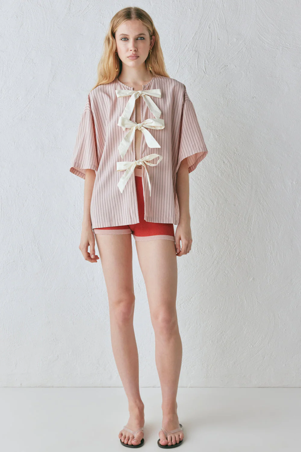 Naomi Smock Top Pink Stripe - Image 3