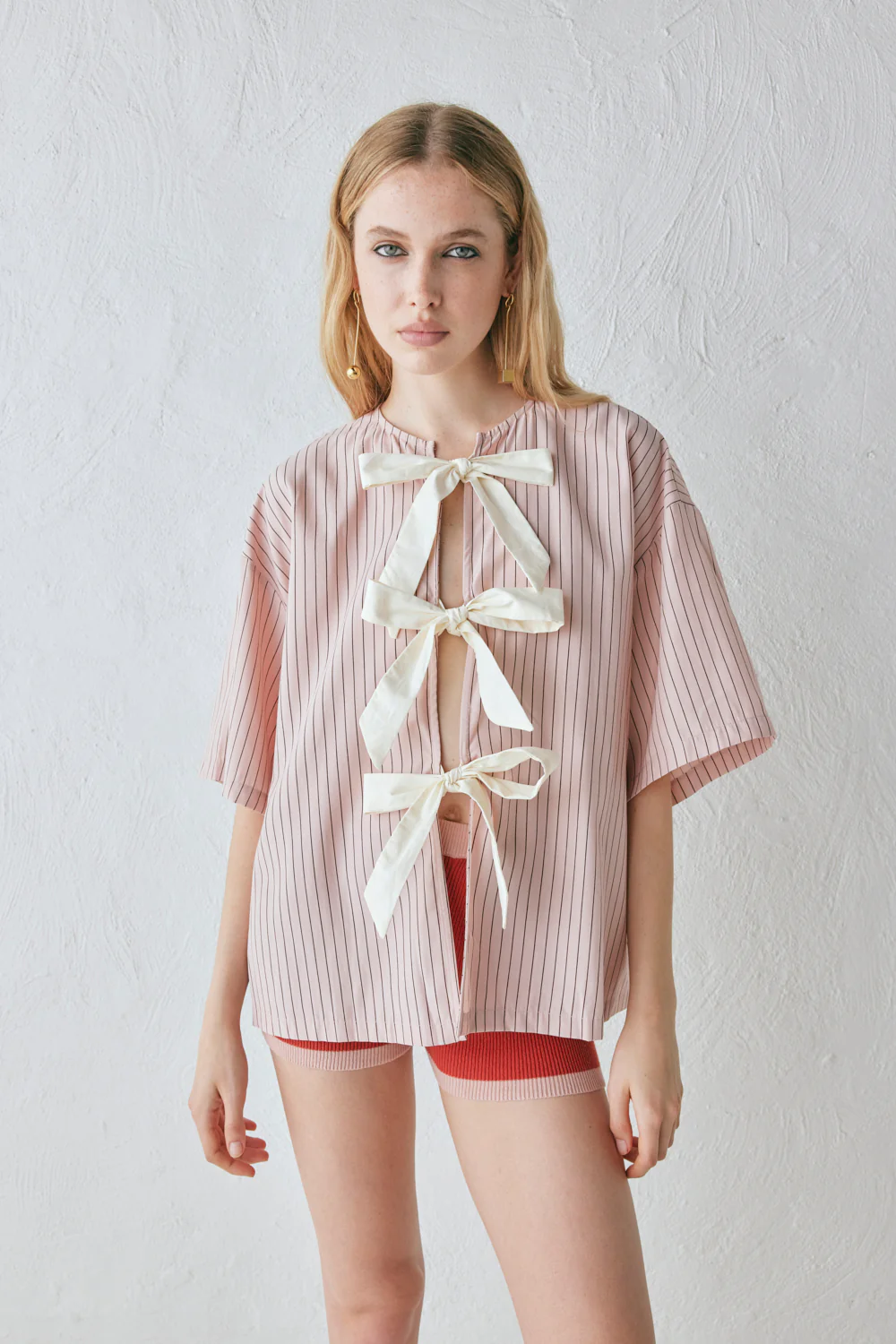 Naomi Smock Top Pink Stripe - Image 7