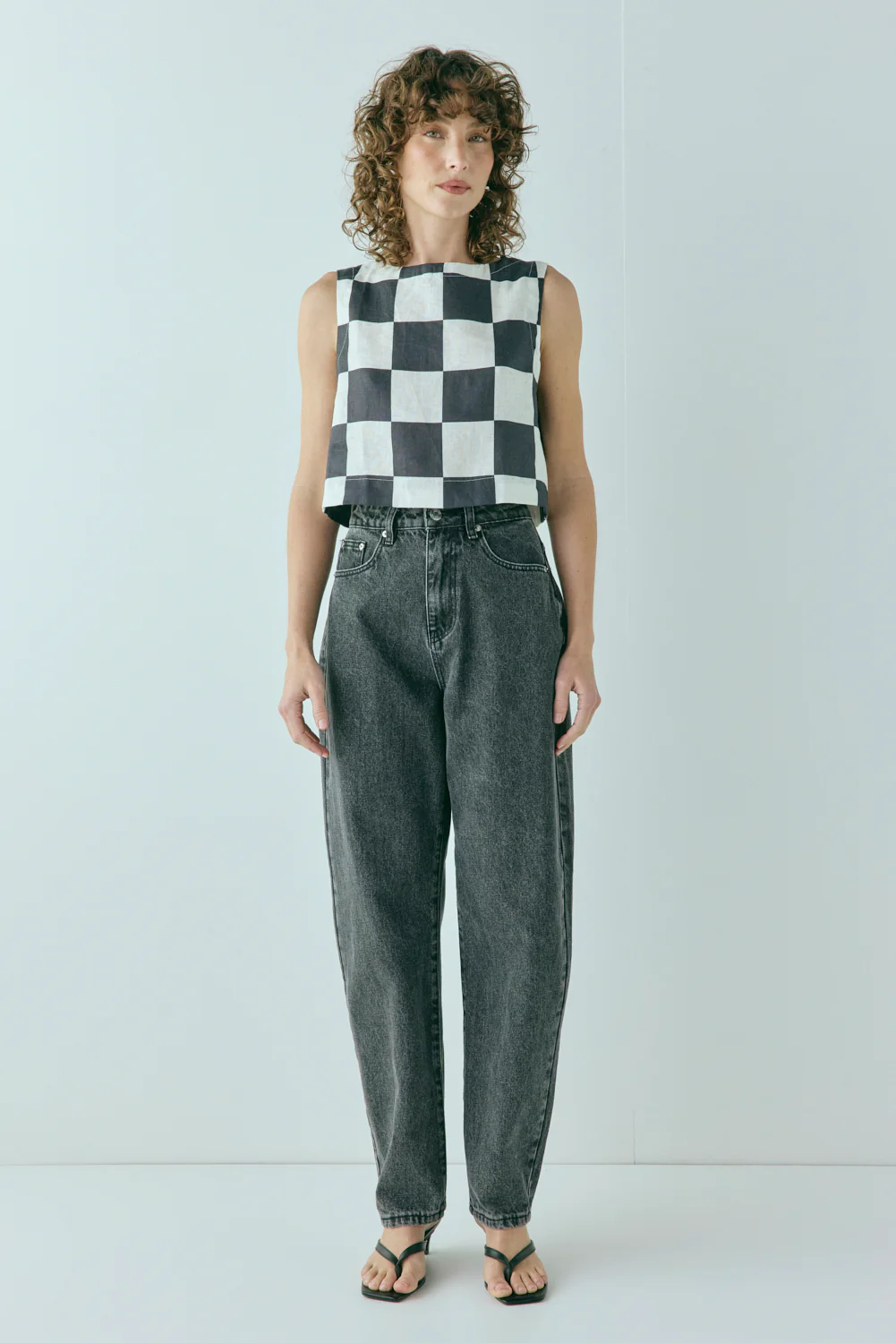 Naya Linen Top Check - Image 2
