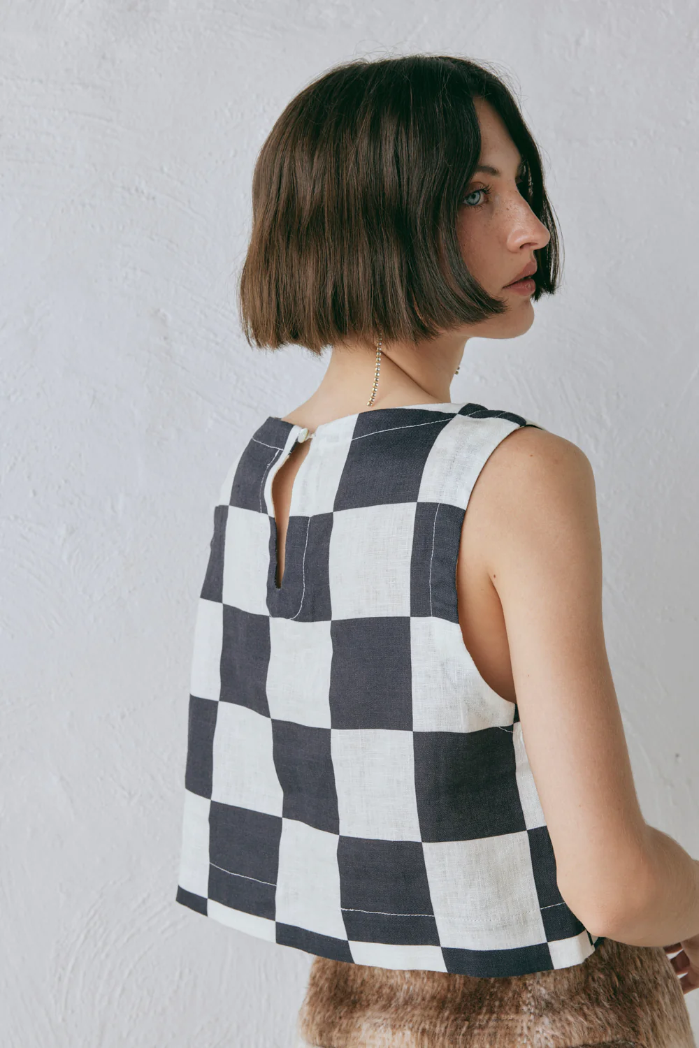 Naya Linen Top Check - Image 6
