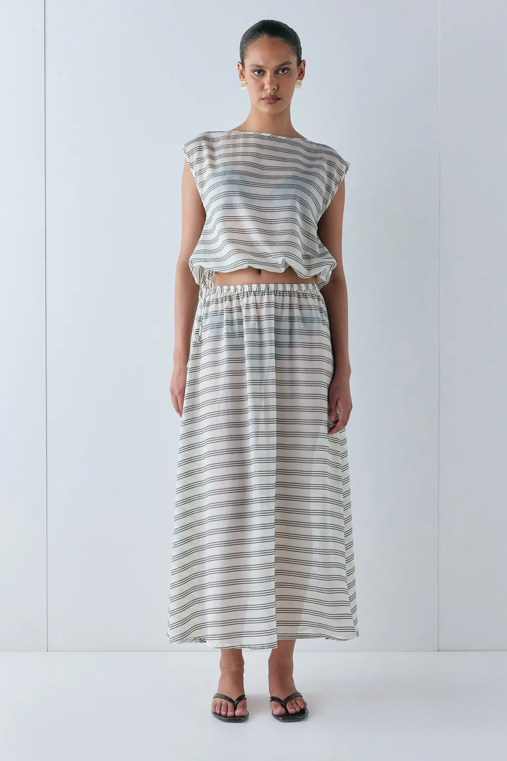 Nicola Sheer Top Stripe - Image 6