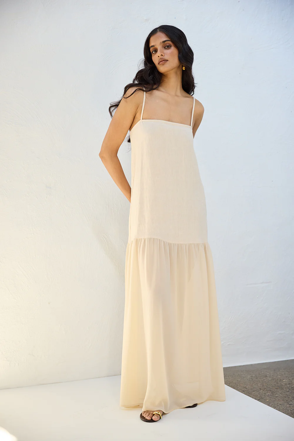Nora Maxi Dress Natural - Image 3