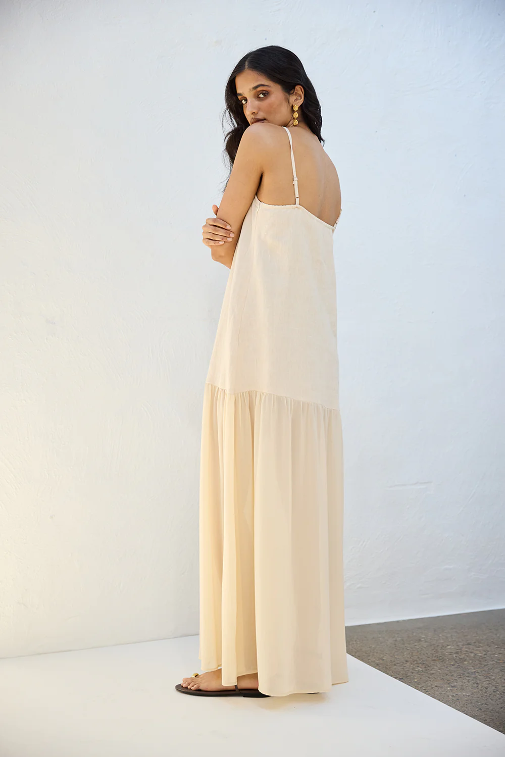 Nora Maxi Dress Natural - Image 4
