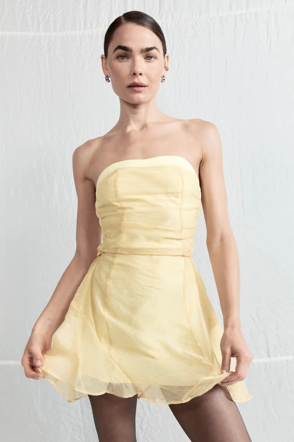 Paloma Mini Dress Lemon - Image 2
