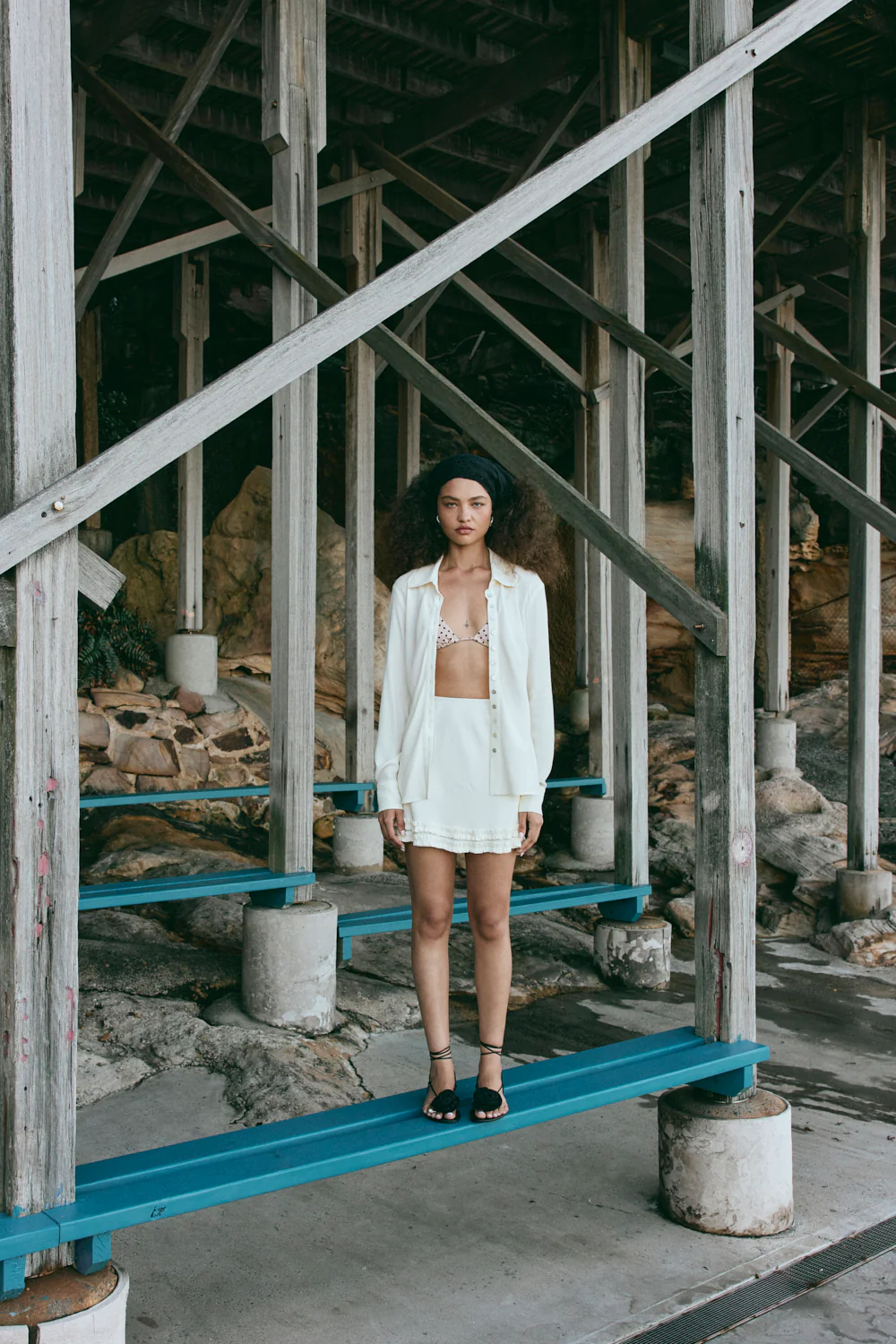 Penelope Mini Skirt Cream - Image 2