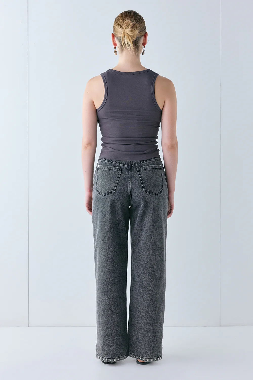 Pia High Rise Denim Jeans Washed Grey - Image 7