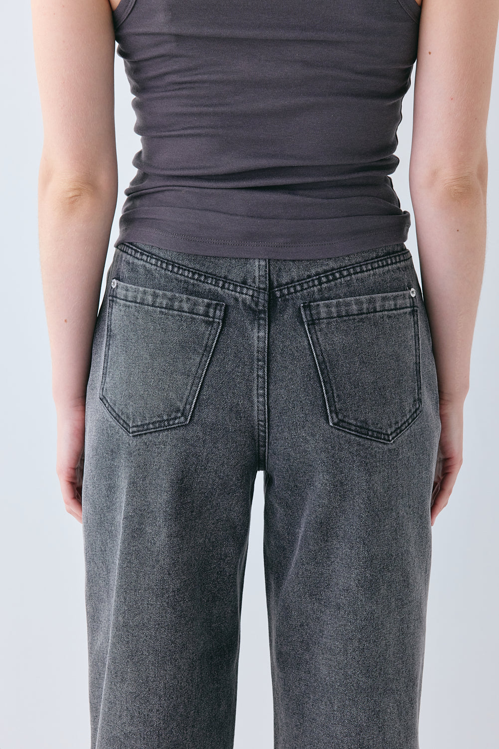 Pia High Rise Denim Jeans Washed Grey - Image 8