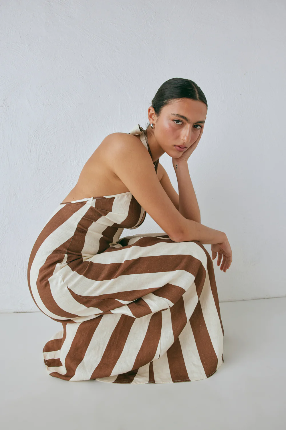 Polly Linen Maxi Dress Stripe - Image 2