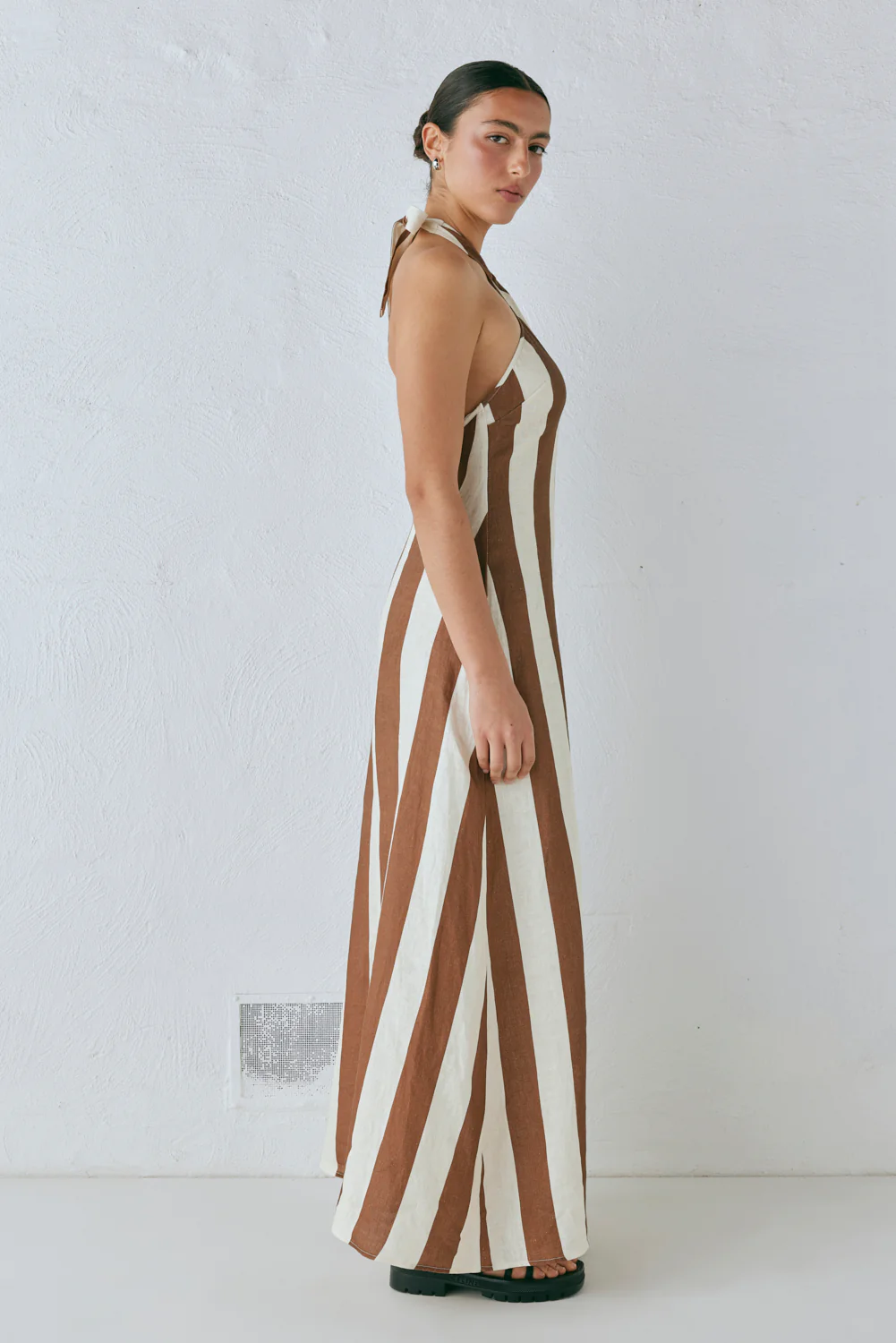 Polly Linen Maxi Dress Stripe - Image 4