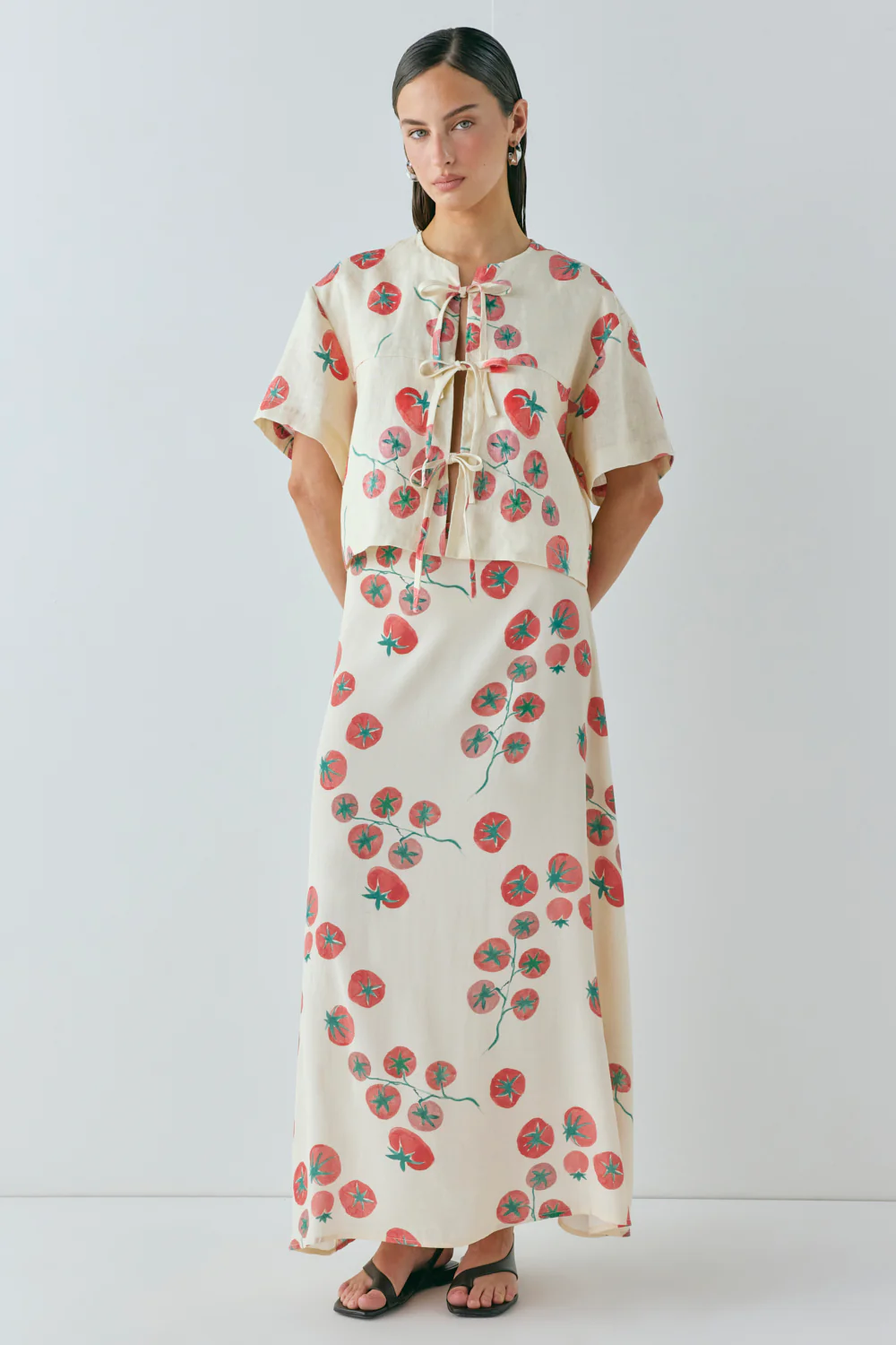 Portia Linen Smock Top Roma - Image 2