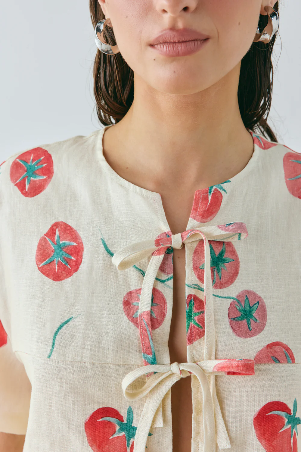 Portia Linen Smock Top Roma - Image 3