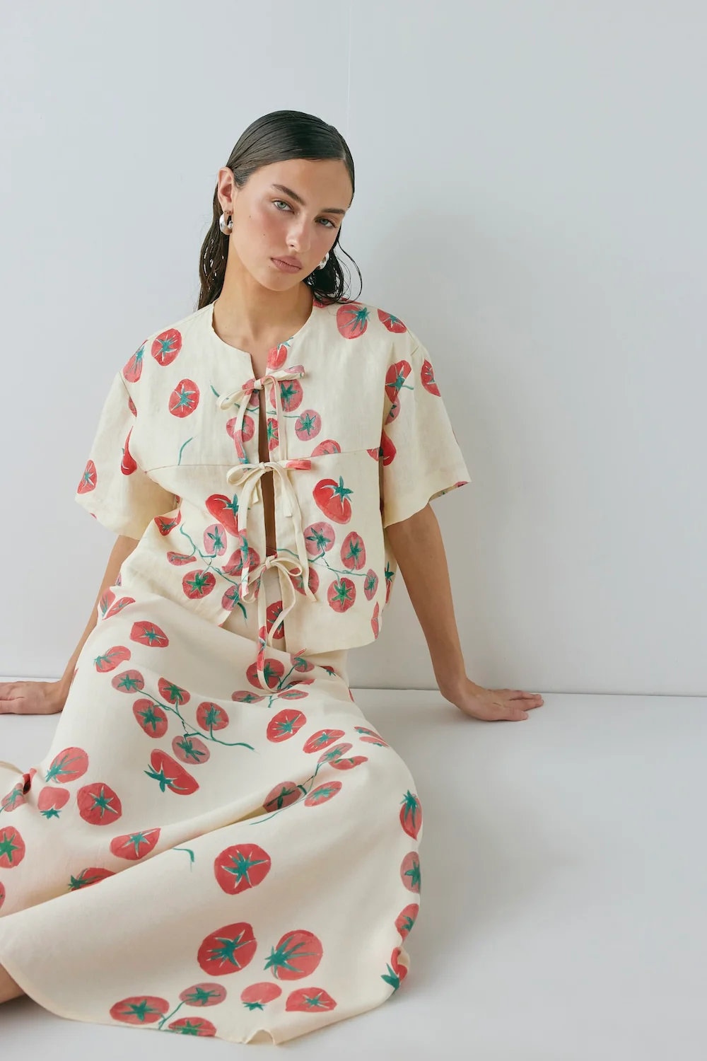 Portia Linen Smock Top Roma - Image 6