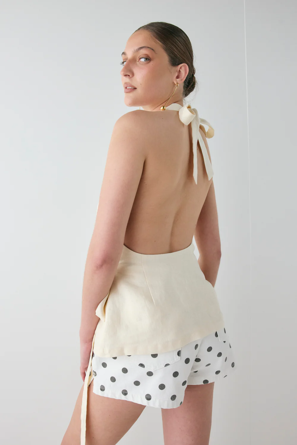 Prue Linen Top Cream - Image 4